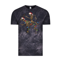 Cloud Black skeleton deer santa Vintage Tee - FaDigitalArtStudio