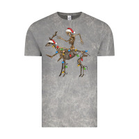 Cloud Rock skeleton deer santa Vintage Tee - FaDigitalArtStudio