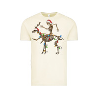 Vintage Arctic skeleton deer santa Vintage Tee - FaDigitalArtStudio