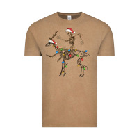 Vintage Coffee skeleton deer santa Vintage Tee - FaDigitalArtStudio