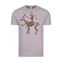 Vintage Zinc skeleton deer santa Vintage Tee - FaDigitalArtStudio
