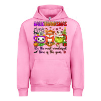Fuchsia Pink hallothanksmas its the most wonderful time of the Urban Hoodie - texasbilliewilder