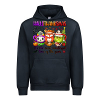 Navy hallothanksmas its the most wonderful time of the Urban Hoodie - texasbilliewilder
