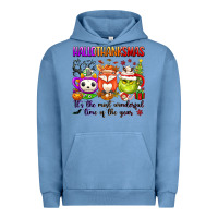 Pigment Pebble Blue hallothanksmas its the most wonderful time of the Urban Hoodie - texasbilliewilder