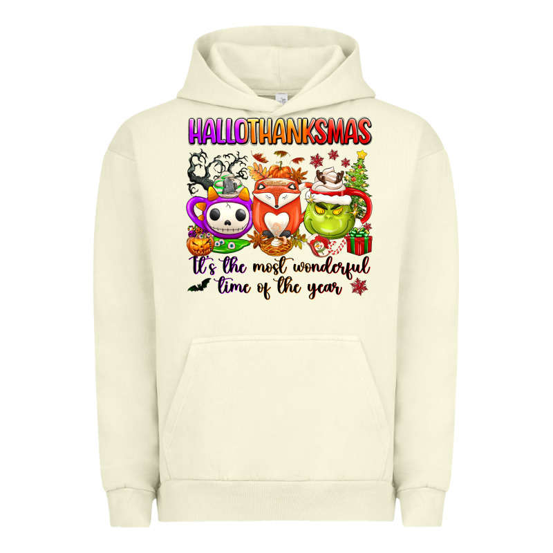 Hallothanksmas Its The Most Wonderful Time Of The Urban Hoodie by texasbilliewilder | Teevron