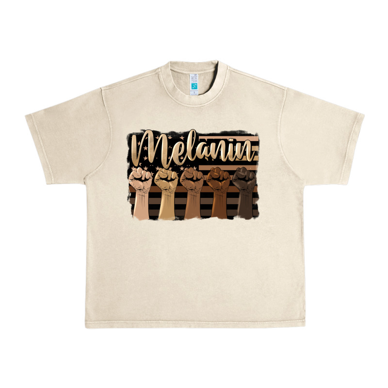 Melanin American Flag Urban Heavy Tee by HRA Design Shop | Teevron
