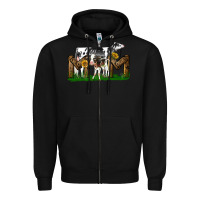 Black Western Holstein Cow And Baby Cow Mom Zipper Hoodie - LillyAllenDesigns