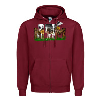 Burgundy Western Holstein Cow And Baby Cow Mom Zipper Hoodie - LillyAllenDesigns