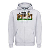 Western Holstein Cow And Baby Cow Mom Zipper Hoodie | Teevron