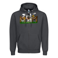 Smoke Western Holstein Cow And Baby Cow Mom Zipper Hoodie - LillyAllenDesigns