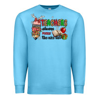 Ocean Blue teachers always make the nice list Premium Sweatshirt - MaliasSmallBusiness