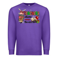 Purple teachers always make the nice list Premium Sweatshirt - MaliasSmallBusiness