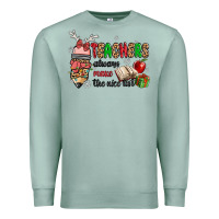 Seafoam teachers always make the nice list Premium Sweatshirt - MaliasSmallBusiness