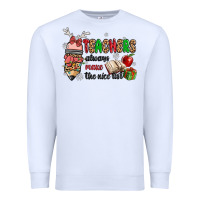 White teachers always make the nice list Premium Sweatshirt - MaliasSmallBusiness
