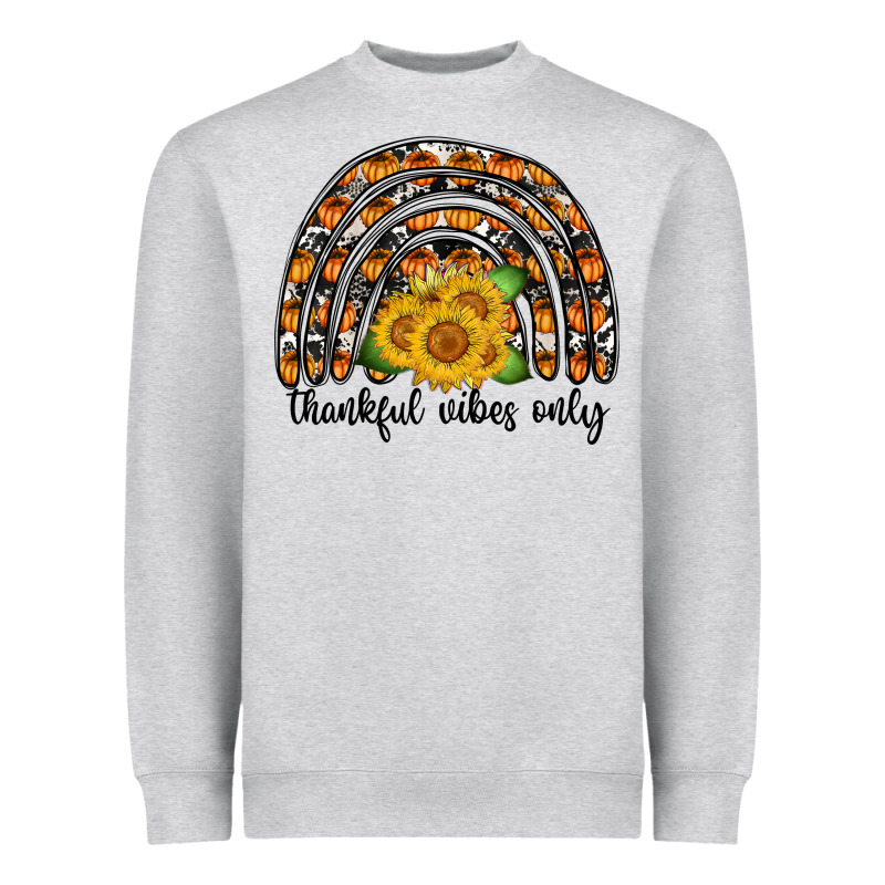 Thankful Vibes Only Heavyweight Sweatshirt by CowhideDigitalArt | Teevron