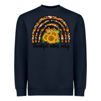 Navy Thankful Vibes Only Heavyweight Sweatshirt - CowhideDigitalArt