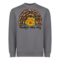 Storm Thankful Vibes Only Heavyweight Sweatshirt - CowhideDigitalArt