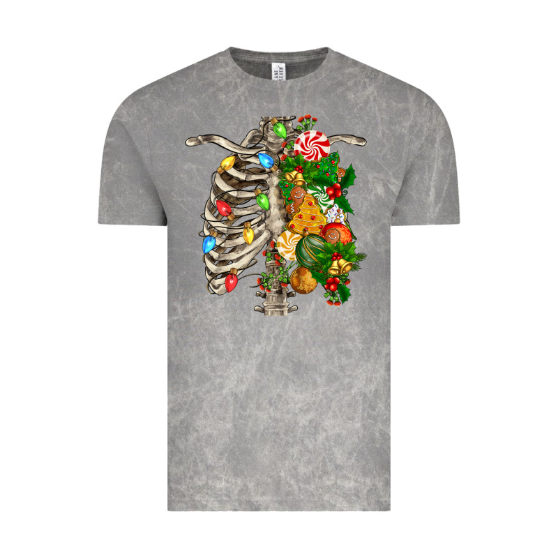 Skeleton Chest Christmas Vintage Tee by FaDigitalArtStudio | Teevron