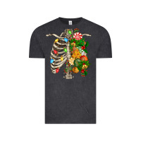 Vintage Black skeleton chest christmas Vintage Tee - FaDigitalArtStudio