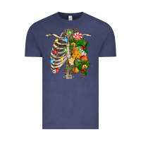 Vintage Denim skeleton chest christmas Vintage Tee - FaDigitalArtStudio