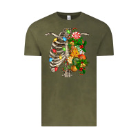 Vintage Olive skeleton chest christmas Vintage Tee - FaDigitalArtStudio