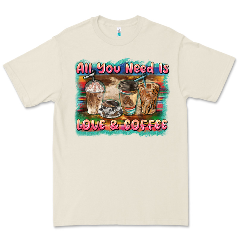All You Need Is Love & Coffee Premium Tee by BarkalooDesign | Teevron