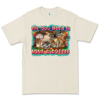 Bone all you need is love & coffee Premium Tee - BarkalooDesign