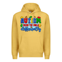 Antique Gold autism seeing the world differently Premium Hoodie - Artiststas