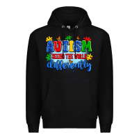 Black autism seeing the world differently Premium Hoodie - Artiststas
