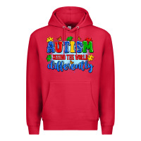 Cardinal autism seeing the world differently Premium Hoodie - Artiststas