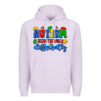 Lilac autism seeing the world differently Premium Hoodie - Artiststas