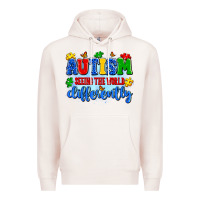 Pale Pink autism seeing the world differently Premium Hoodie - Artiststas