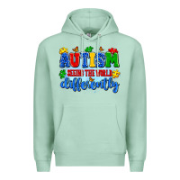 Seafoam autism seeing the world differently Premium Hoodie - Artiststas