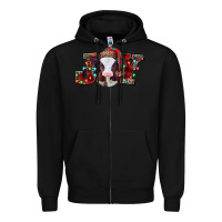 Black joy baby cow christmas Zipper Hoodie - Jasminsmagicworld