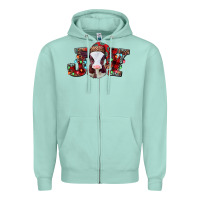 Seafoam joy baby cow christmas Zipper Hoodie - Jasminsmagicworld