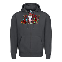Smoke joy baby cow christmas Zipper Hoodie - Jasminsmagicworld