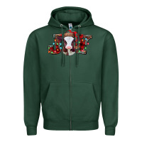 Sports Green joy baby cow christmas Zipper Hoodie - Jasminsmagicworld