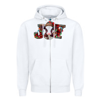 White joy baby cow christmas Zipper Hoodie - Jasminsmagicworld