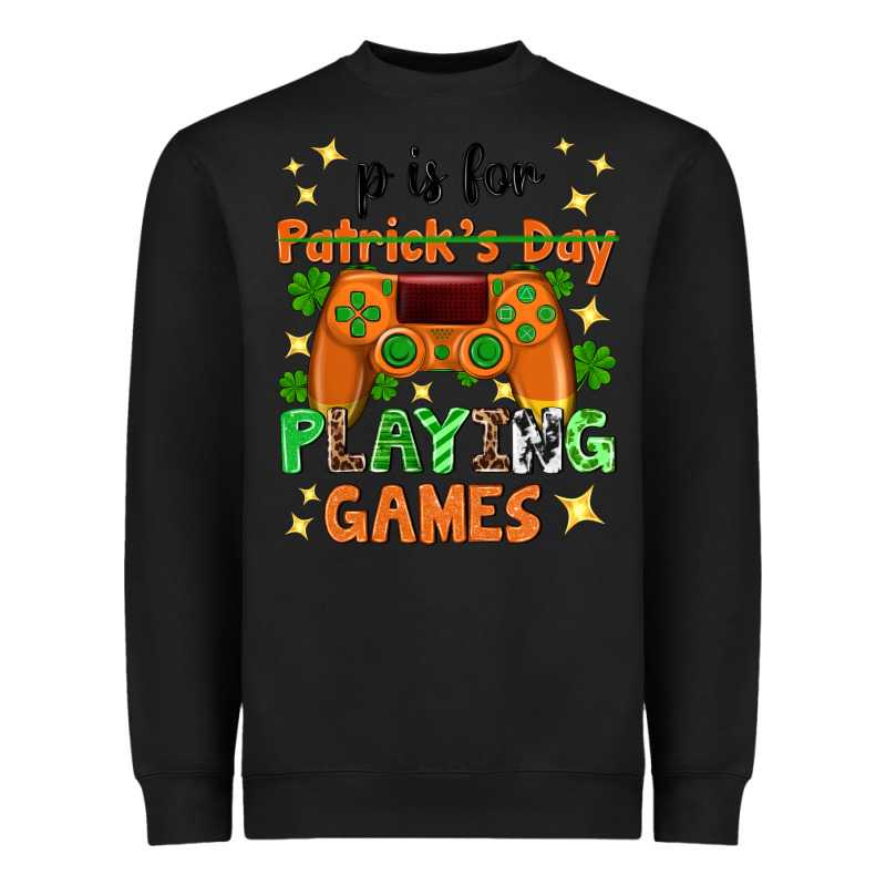 P Is Patrick's Day Playing Games Heavyweight Sweatshirt by Neo Western | Teevron
