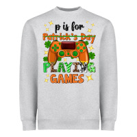 Heather Grey P is Patrick's Day playing games Heavyweight Sweatshirt - Neo Western