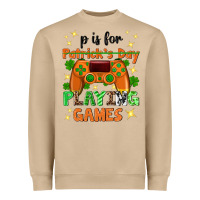 Mushroom P is Patrick's Day playing games Heavyweight Sweatshirt - Neo Western