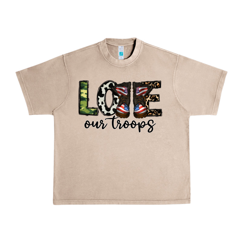 Love Our Troops Urban Heavy Tee by CowhideDigitalArt | Teevron