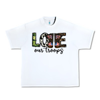 White love our troops Urban Heavy Tee - CowhideDigitalArt