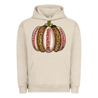 Pigment French Oak Baseball Pumpkin Urban Hoodie - texasbilliewilder