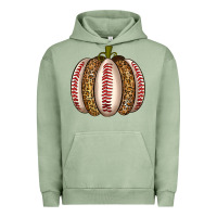 Pigment Oil Green Baseball Pumpkin Urban Hoodie - texasbilliewilder