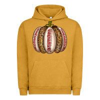 Pigment Peanut Butter Baseball Pumpkin Urban Hoodie - texasbilliewilder