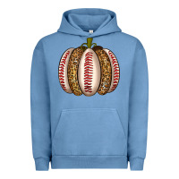 Pigment Pebble Blue Baseball Pumpkin Urban Hoodie - texasbilliewilder