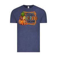 Vintage Denim hello pumpkin season Vintage Tee - RacoonDesign