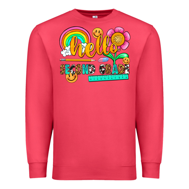 Hello Second Grade Premium Sweatshirt by NancyCooperArtShop | Teevron
