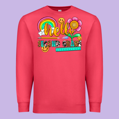 Hello Second Grade Premium Sweatshirt Designed By Nancycooperartshop